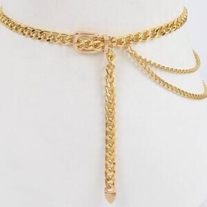 Chain Buckle Belt – Gold